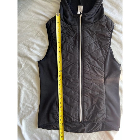 Jockey Activewear Hooded Zip Up fitted Vest Black size large - Picture 10 of 11